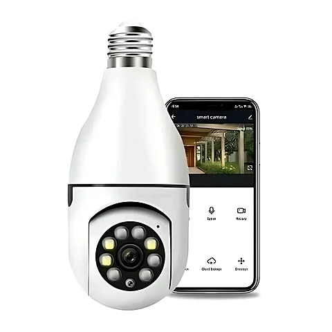 Câmera Lâmpada 360° Wi-Fi Full HD
