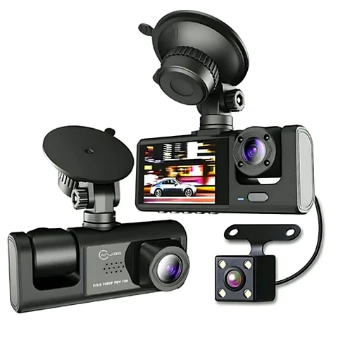 Câmera Veicular Full HD com 3 Câmeras