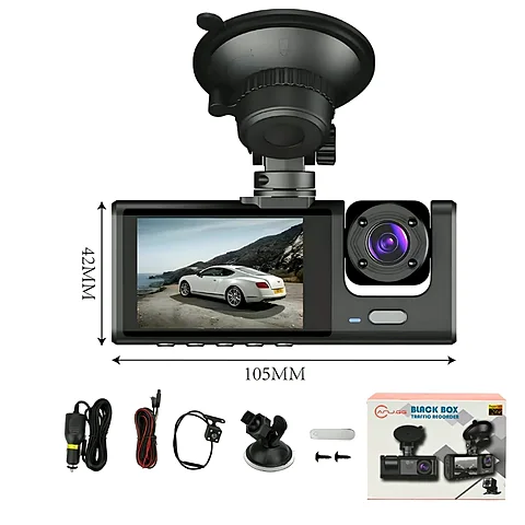Câmera Veicular Full HD com 3 Câmeras