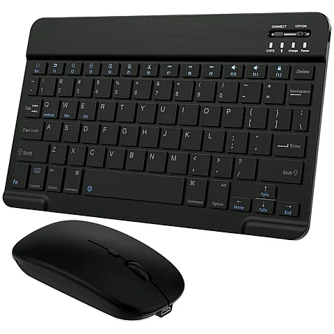 Kit Teclado e Mouse Bluetooth para Tablet e Notebook